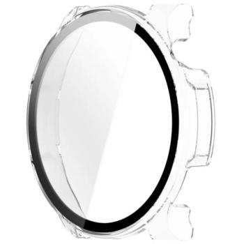 Műanyag keret (BUMPER, ütésállóság + kijelzővédő üveg) ÁTLÁTSZÓ Amazfit Balance 2 kép