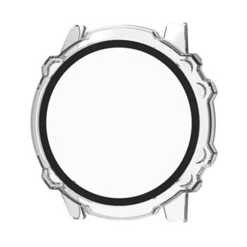 Műanyag keret (BUMPER, ütésállóság + kijelzővédő üveg) ÁTLÁTSZÓ Amazfit Falcon kép