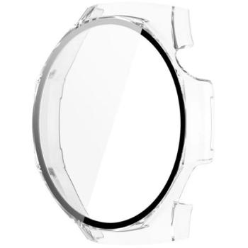 Műanyag keret (BUMPER, ütésállóság + kijelzővédő üveg) ÁTLÁTSZÓ Huawei Watch GT 5 Pro 46mm kép