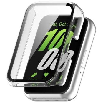 Műanyag keret (BUMPER, ütésállóság + kijelzővédő üveg) ÁTLÁTSZÓ Samsung Galaxy Fit 3 kép