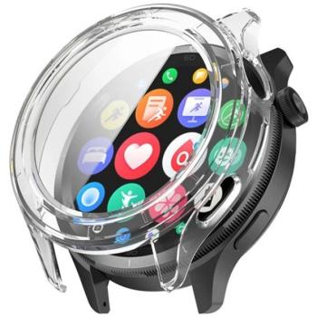 Műanyag keret (BUMPER, ütésállóság + kijelzővédő üveg) ÁTLÁTSZÓ Xiaomi Watch S4 kép