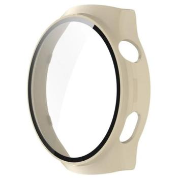 Műanyag keret (BUMPER, ütésállóság + kijelzővédő üveg) BÉZS Huawei Watch 4 Pro kép