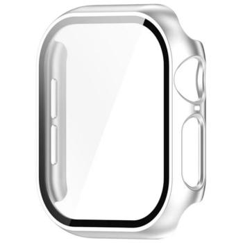 Műanyag keret (BUMPER, ütésállóság + kijelzővédő üveg) EZÜST Apple Watch Series 10 46mm kép