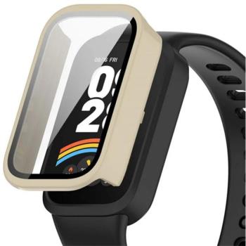 Műanyag keret (BUMPER, ütésállóság + kijelzővédő üveg) FEHÉR Xiaomi Smart Band 9 Active kép