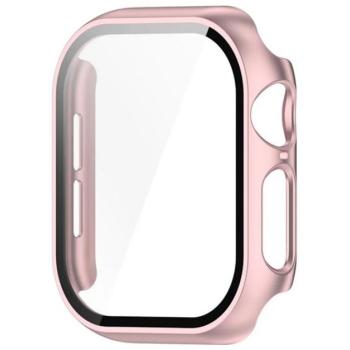 Műanyag keret (BUMPER, ütésállóság + kijelzővédő üveg) ROZÉARANY Apple Watch Series 10 42mm kép
