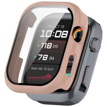 Műanyag keret (BUMPER, ütésállóság + kijelzővédő üveg) RÓZSASZÍN Huawei Watch D2 kép