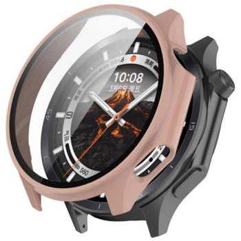 Műanyag keret (BUMPER, ütésállóság + kijelzővédő üveg) RÓZSASZÍN OnePlus Watch 3 43mm kép