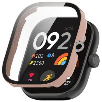 Műanyag keret (BUMPER, ütésállóság + kijelzővédő üveg) RÓZSASZÍN Xiaomi Redmi Watch 5 kép