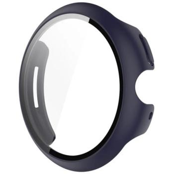 Műanyag keret (BUMPER, ütésállóság + kijelzővédő üveg) SÖTÉTKÉK Google Pixel Watch 3 41mm kép