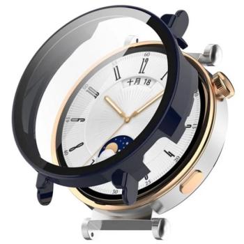 Műanyag keret (BUMPER, ütésállóság + kijelzővédő üveg) SÖTÉTKÉK Huawei Watch GT 4 41mm kép