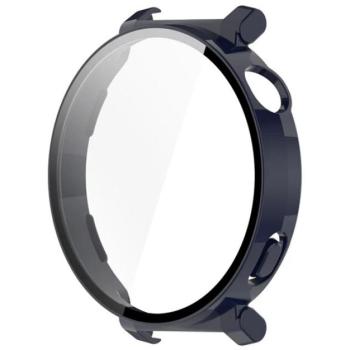 Műanyag keret (BUMPER, ütésállóság + kijelzővédő üveg) SÖTÉTKÉK Huawei Watch GT 5 Pro 42mm kép