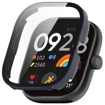 Műanyag keret (BUMPER, ütésállóság + kijelzővédő üveg) SÖTÉTKÉK Xiaomi Redmi Watch 5 kép