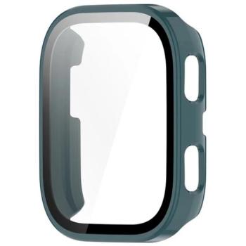 Műanyag keret (BUMPER, ütésállóság + kijelzővédő üveg) SÖTÉTZÖLD Amazfit Bip 6 kép
