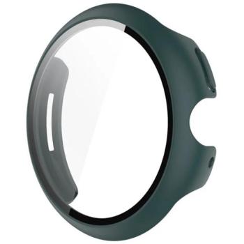 Műanyag keret (BUMPER, ütésállóság + kijelzővédő üveg) SÖTÉTZÖLD Google Pixel Watch 3 41mm kép