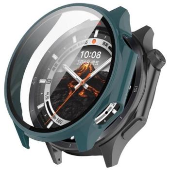 Műanyag keret (BUMPER, ütésállóság + kijelzővédő üveg) SÖTÉTZÖLD OnePlus Watch 3 43mm kép