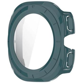 Műanyag keret (BUMPER, ütésállóság + kijelzővédő üveg) SÖTÉTZÖLD Samsung Galaxy Watch Ultra eSIM 47mm (SM-L705) kép