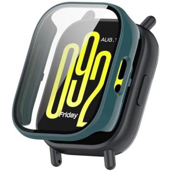 Műanyag keret (BUMPER, ütésállóság + kijelzővédő üveg) SÖTÉTZÖLD Xiaomi Redmi Watch 5 Lite kép