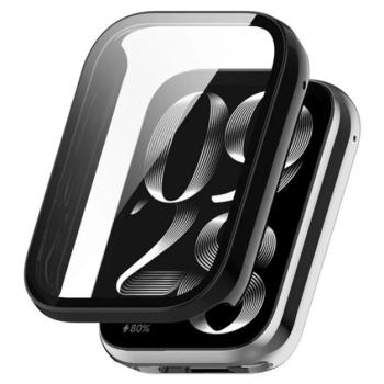 Műanyag keret (ütésálló + kijelzővédő üveg) FEKETE Xiaomi Smart Band 8 Pro kép