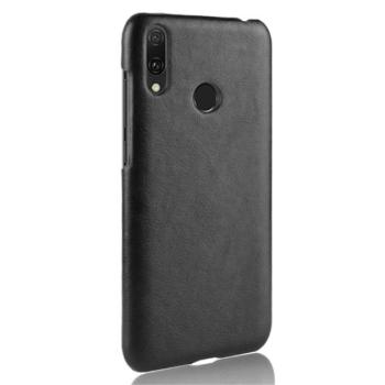 Műanyag telefonvédő (bőr hatású) FEKETE Huawei Y7 2019 (Y7 Prime 2019) kép