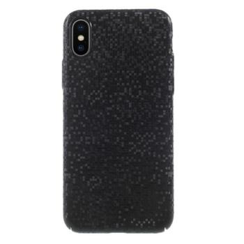 Műanyag telefonvédő (csillogó, mozaik minta) FEKETE Apple iPhone XS 5.8, Apple iPhone X 5.8 kép