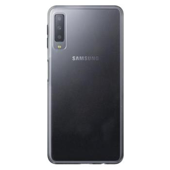 Műanyag telefonvédő (gumírozott) ÁTLÁTSZÓ Samsung Galaxy A7 (2018) SM-A750F kép