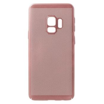 Műanyag telefonvédő (gumírozott, lyukacsos minta) ROZÉARANY Samsung Galaxy S9 (SM-G960) kép