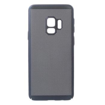 Műanyag telefonvédő (gumírozott, lyukacsos minta) SÖTÉTKÉK Samsung Galaxy S9 (SM-G960) kép