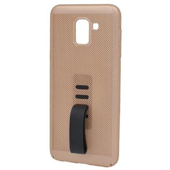 Műanyag telefonvédő (gumírozott, lyukacsos, ujjra húzható szilikon) ARANY Samsung Galaxy J6 (2018) SM-J600F kép
