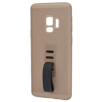 Műanyag telefonvédő (gumírozott, lyukacsos, ujjra húzható szilikon) ARANY Samsung Galaxy S9 (SM-G960) kép