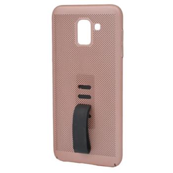 Műanyag telefonvédő (gumírozott, lyukacsos, ujjra húzható szilikon) ROZÉARANY Samsung Galaxy J6 (2018) SM-J600F kép