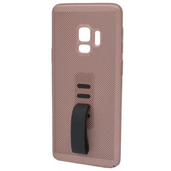 Műanyag telefonvédő (gumírozott, lyukacsos, ujjra húzható szilikon) ROZÉARANY Samsung Galaxy S9 (SM-G960) kép
