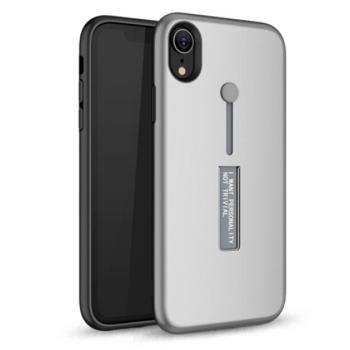 Műanyag telefonvédő (gumírozott, ujjra húzható szilikon) EZÜST Apple iPhone XR 6.1 kép