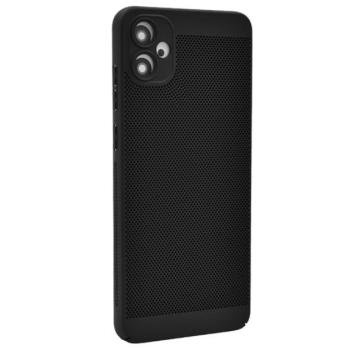 Műanyag telefonvédő (légáteresztő, lyukacsos, kameravédő) FEKETE Samsung Galaxy A05 (SM-A055F) kép