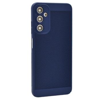Műanyag telefonvédő (légáteresztő, lyukacsos, kameravédő) SÖTÉTKÉK Samsung Galaxy S23 FE (SM-S711) kép