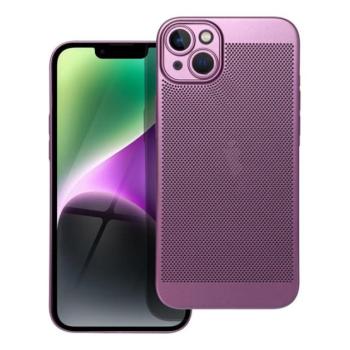 Műanyag telefonvédő (légáteresztő, lyukacsos minta, kamera védelem) LILA Apple iPhone 14 Plus kép