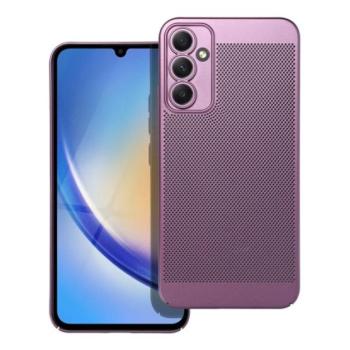 Műanyag telefonvédő (légáteresztő, lyukacsos minta, kamera védelem) LILA Samsung Galaxy A34 5G (SM-A346) kép