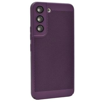 Műanyag telefonvédő (légáteresztő, lyukacsos minta, kamera védelem) LILA Samsung Galaxy S22 5G (SM-S901) kép