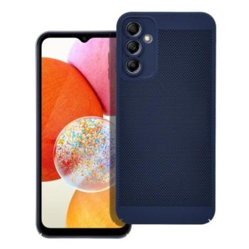 Műanyag telefonvédő (légáteresztő, lyukacsos minta, kamera védelem) SÖTÉTKÉK Samsung Galaxy A14 5G (SM-A146), Samsung Galaxy A14 4G (SM-A145) kép