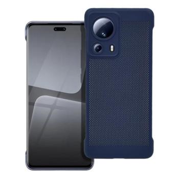 Műanyag telefonvédő (légáteresztő, lyukacsos minta, kamera védelem) SÖTÉTKÉK Xiaomi 13 Lite kép