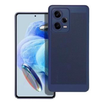 Műanyag telefonvédő (légáteresztő, lyukacsos minta, kamera védelem) SÖTÉTKÉK Xiaomi Redmi Note 12 5G, Xiaomi Poco X5 5G kép