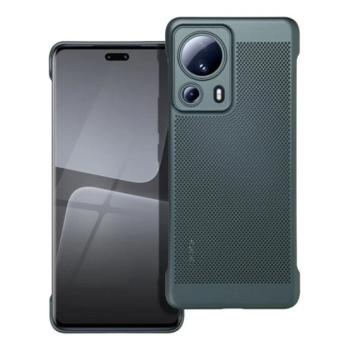 Műanyag telefonvédő (légáteresztő, lyukacsos minta, kamera védelem) SÖTÉTZÖLD Xiaomi 13 Lite kép