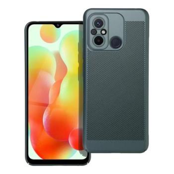 Műanyag telefonvédő (légáteresztő, lyukacsos minta, kamera védelem) SÖTÉTZÖLD Xiaomi Redmi 12C kép