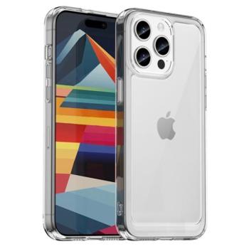 Műanyag telefonvédő (szilikon keret, közepesen ütésálló, átlátszó hátlap) ÁTLÁTSZÓ Apple iPhone 15 Pro Max kép