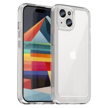 Műanyag telefonvédő (szilikon keret, közepesen ütésálló, átlátszó hátlap) ÁTLÁTSZÓ Apple iPhone 15 kép