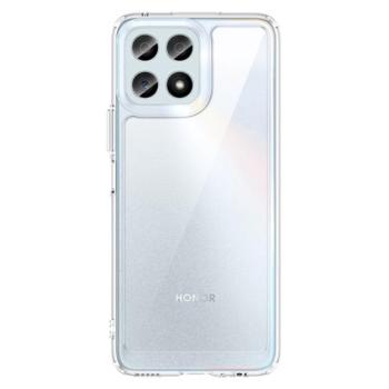 Műanyag telefonvédő (szilikon keret, közepesen ütésálló, átlátszó hátlap) ÁTLÁTSZÓ Honor X8 4G kép