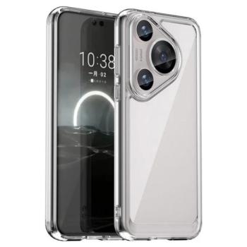 Műanyag telefonvédő (szilikon keret, ütésállóság, átlátszó hátlap) ÁTLÁTSZÓ Huawei Pura 70 Pro kép