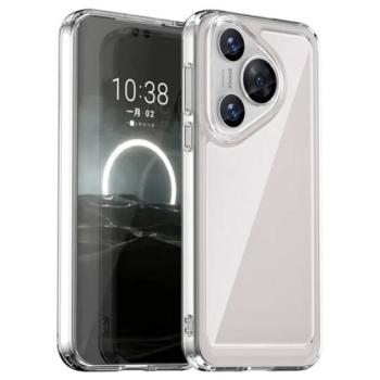 Műanyag telefonvédő (szilikon keret, ütésállóság, átlátszó hátlap) ÁTLÁTSZÓ Huawei Pura 70 kép
