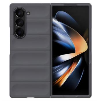 Műanyag telefonvédő (ütésállóság, kameravédő, 3D) SÖTÉTSZÜRKE Samsung Galaxy Z Fold6 5G (SM-F956) kép