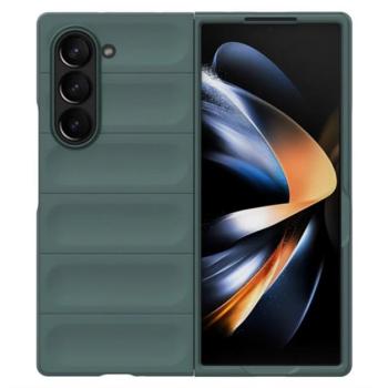 Műanyag telefonvédő (ütésállóság, kameravédő, 3D) SÖTÉTZÖLD Samsung Galaxy Z Fold6 5G (SM-F956) kép