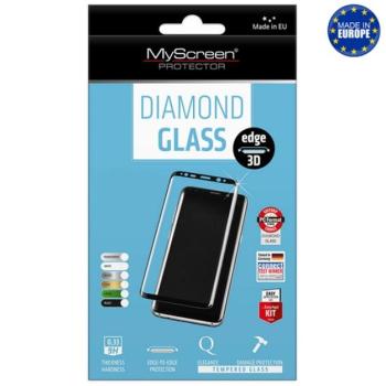 MYSCREEN DIAMOND GLASS EDGE képernyővédő üveg (3D full cover, íves, karcálló, 0.33 mm, 9H) FEKETE TCL 408 kép